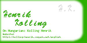 henrik kolling business card